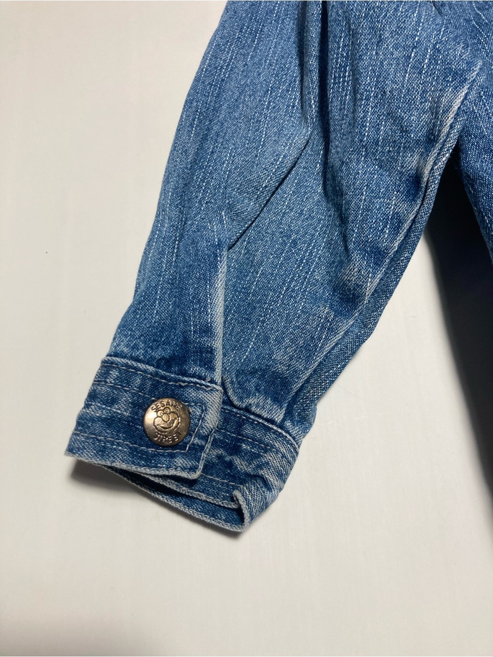 Sesame Street Vintage 2006 Denim Snap Front With Corduroy Collar Size 3T - Picture 6 of 16